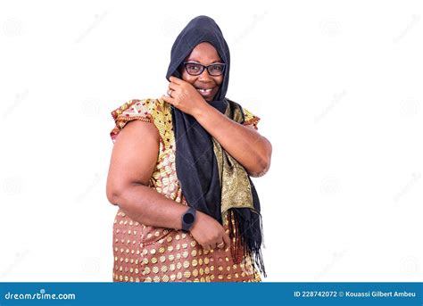 Muslim Mature Woman Smiling At Camera Stock Photo Image Of American Glasses 228742072