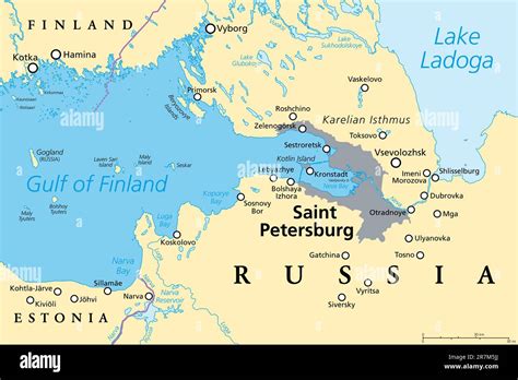 Map Depicting St Petersburg Russia