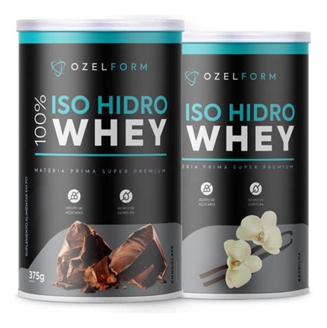 Kit Suplemento Em Pó Ozelform Whey Protein Iso Hidro Premium