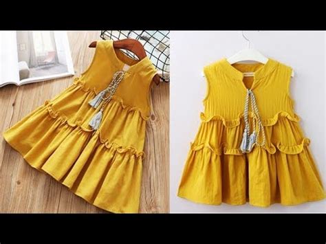 Diy Designer Frill Baby Frock Cutting And Stitching Full Tutorial Youtube