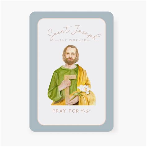 St. Joseph the Worker Prayer Card – Novena Cards