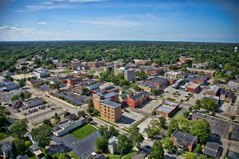 Aerial Photo Of Downtown Valparaiso Indiana In Porter County Joeybls