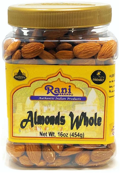 Rani Almonds Raw Whole With Skin Uncooked Unsalted Oz Lb G