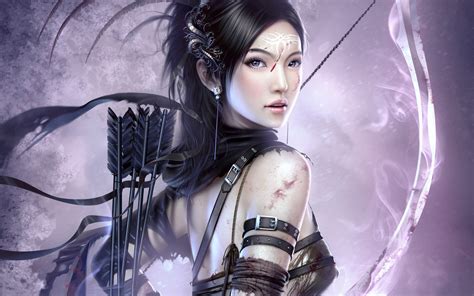 Wallpaper Fantasy Art Fantasy Girl Anime Bow Archer Arrows Lady