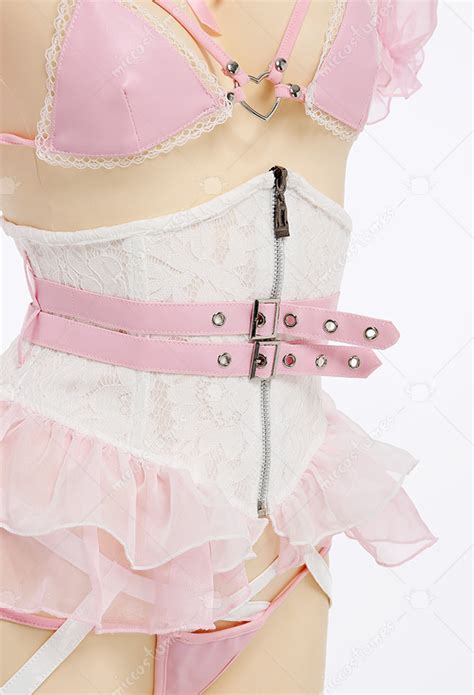 Bunny Sexy Lingerie Set Lace Ruffled Garter Tulle Lingerie Top