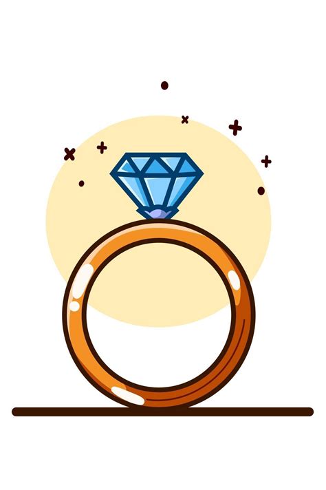 illustration de bague en diamant dessin à la main 2160244 Art vectoriel