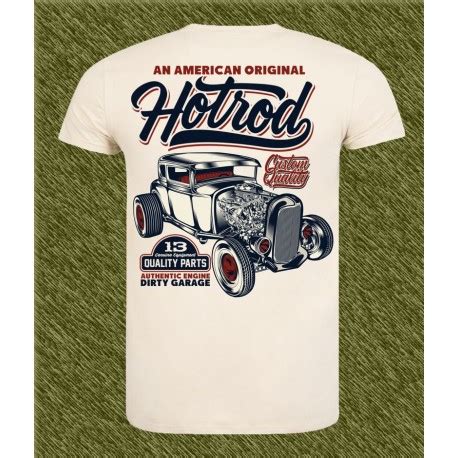 Camiseta Beig Hot Rod Custom Quality