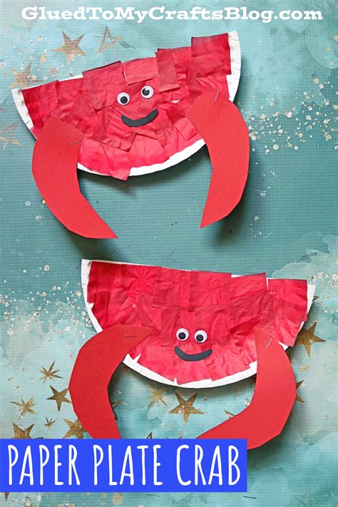 Paper Plate Crab Beach Craft Idea