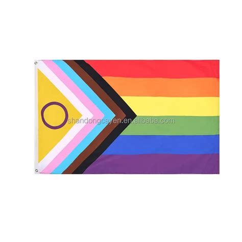 Promotional Polyester Pride Flag Lgbq Gay Parade Flag Transgender Bisexual Lesbian Lgbt