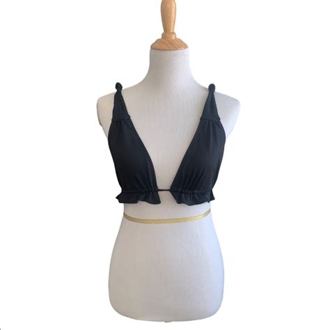 Fashion Nova Swim Fashion Nova Black Ruffle Bikini Top Poshmark