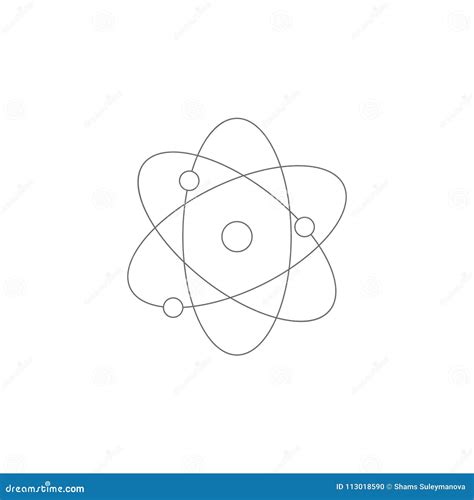 atom icon simple element illustration atom symbol design template