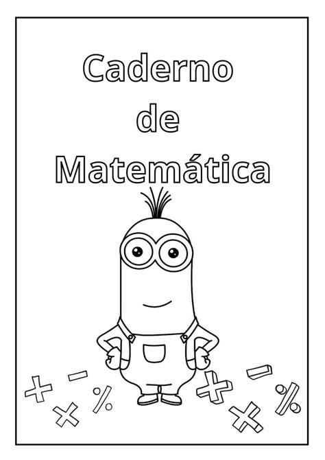 Capa De Caderno De Matem Tica Modelos Para Imprimir Artesanato