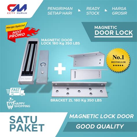 Jual Emlock Magnetic Lock Lbs Kg Plus Bracket Lbs Shopee