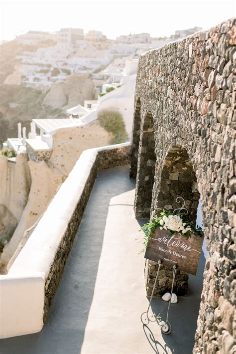 Style Me Pretty Feature | Wedding at Canaves Oia, Santorini | Les ...