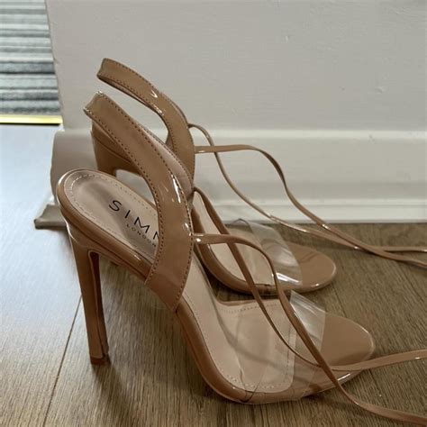 Simmi Lace Up Nude Heels UK Size 3 Fits A 4 Also Depop