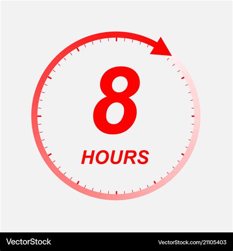 8 hour icon Royalty Free Vector Image - VectorStock