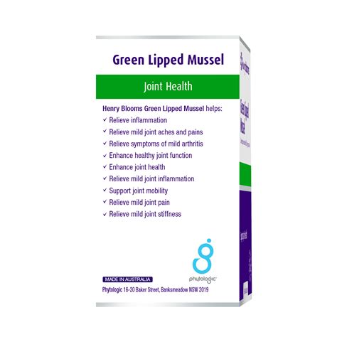Green Lipped Mussel 60 Hard capsules – Henry Blooms