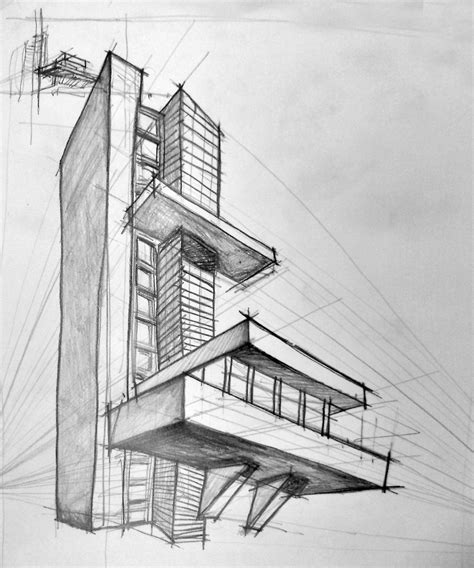 Simple Building Sketch at PaintingValley.com | Explore collection of ...
