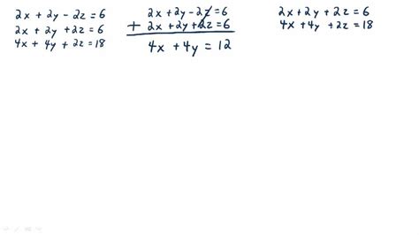 Solving Systems In Three Variables Using Elimination Example 3 Video Algebra Ck 12