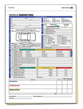 Truform Brand Generic F Series Multi Point Inspection Forms