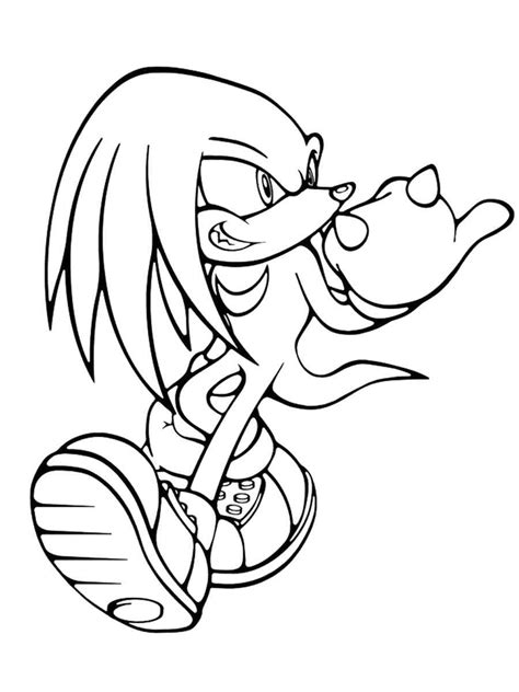 Knuckles coloring pages