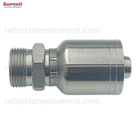 Conector Recto Rosca Metrico L Cono 24º Macho 12mm Manguera 1 4 R1 y R2