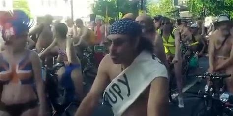 Bubbles Bikes And Breasts Artist Nude Woman Popping Giant Bubbles At The LA World Naked Bike