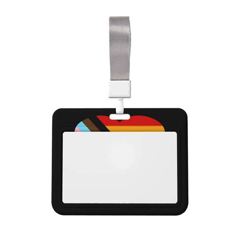Progress Pride Flag Rainbow Gay Lesbian Transgender Bisexual LGBTQ Badge Holder With Lanyard