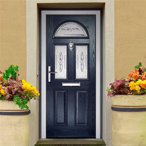 External Virtuoso Chilton Three Modena Composite Door Shown In Blue