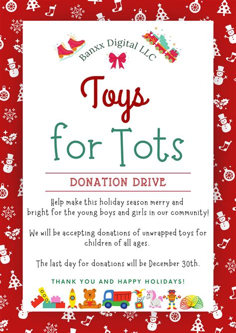 Toys for Tots Flyer - Digital Download Template *instant Download* - Etsy
