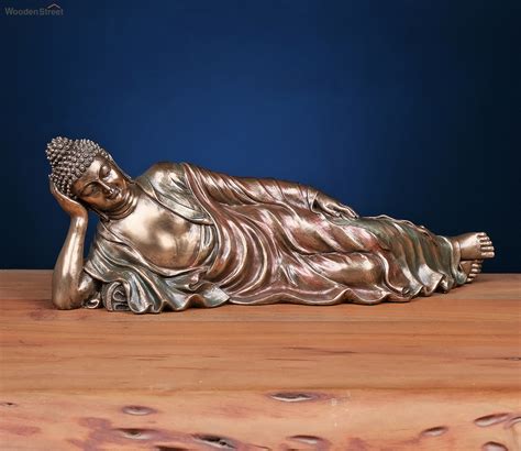 Buy Reclining Buddha Statue in Bronze Online in India at Best Price ...