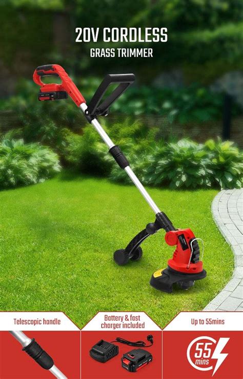 Buy Cordless Grass Trimmer Whipper Snipper String Edger Lawn Cutter Turf Weed Garden Tool 20v