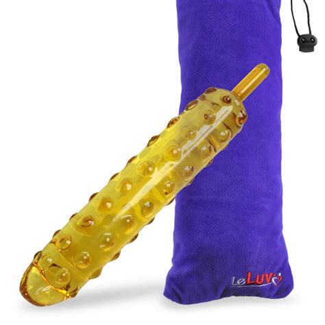 LeLuv Mini Corn On The Cob Dildo Nubby Texture Glass With Premium