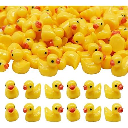 Amazon 110 Pcs Mini Resin DuckMiniature Figures Fairy Garden