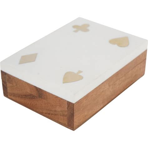 Rowena White And Gold Playing Card Box Set Card Set Card Box Set