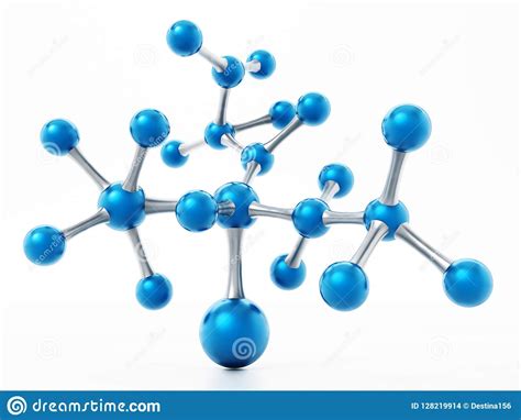 Structure Mol Culaire D Isolement Sur La Structure Blanche Illustration