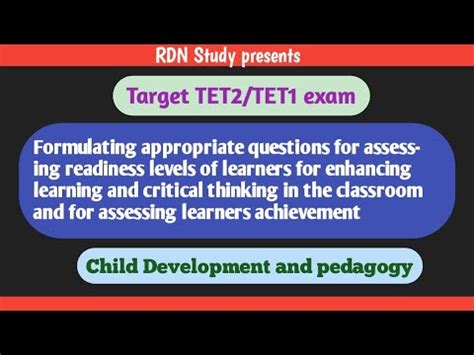 Target Tet Tet Formulating Appropriate Questions For Assessing