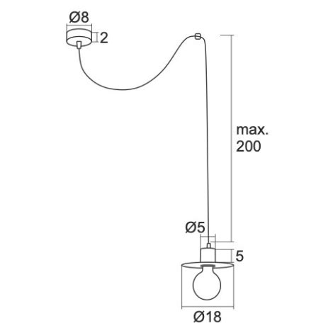 Argon 3834 Suspension Filaire CORSO 1xE27 15W 230V Blanc Lumimania