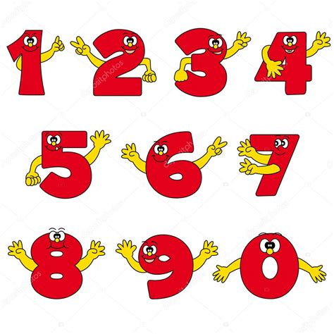 Funny Number Cartoon Collection Stock Vector Sbego 10217632