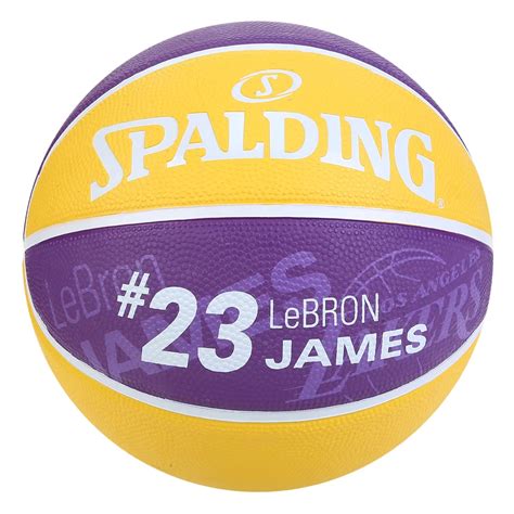 Bola De Basquete Spalding Nba Lebron James Roxo E Amarelo Bola De