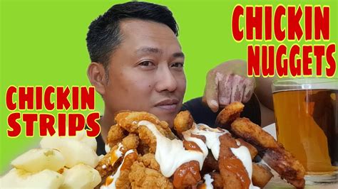 Cheese Chicken Nuggets And Chicken Strips Pinoy Mukbang Youtube