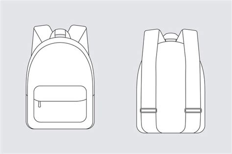 Backpack Template Over 27636 Royalty Free Licensable Stock Vectors