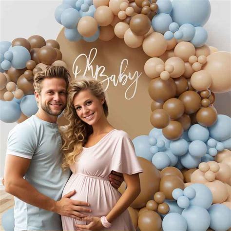 Diy Teddy Bear Baby Shower Balloons Blue Brown Nude Coffee Globos Cafes Tan Balloon Arch Kit