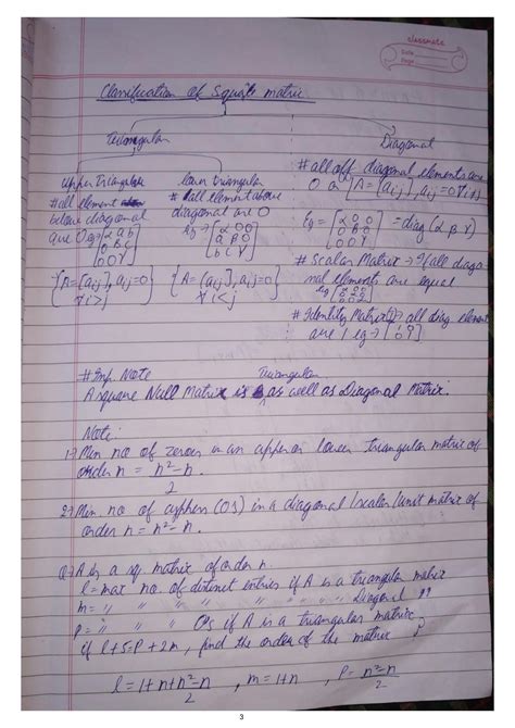 Matrices Class 12 Notes 12