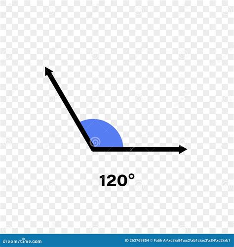 120 Degree Angle Icon. Geometric Symbol. Vector Illustration on ...