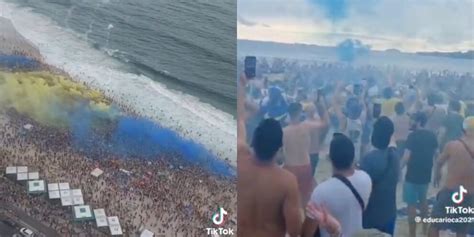 Coppa Libertadores I Tifosi Del Boca Juniors Invadono La Spiaggia Di