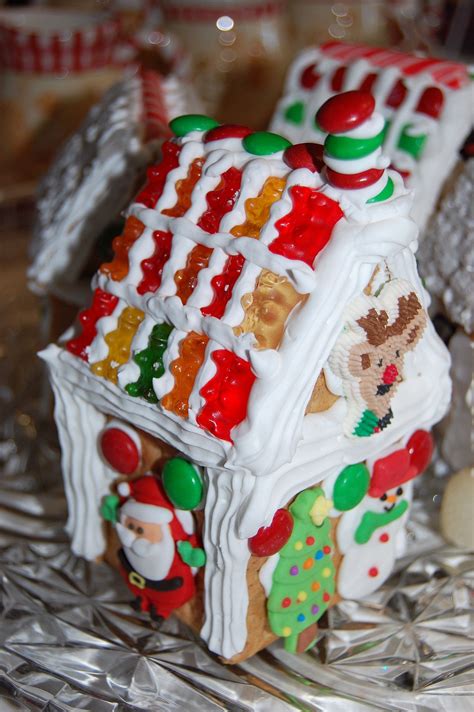 Gummy Bears Made A Fun Roof On The Gingerbread House Made From Graham