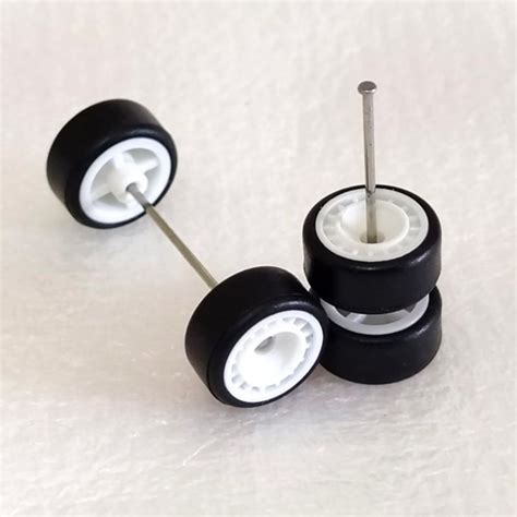Rubber Wheels Aero White Mm Long Jdm Axle Hot Wheels Matchbox