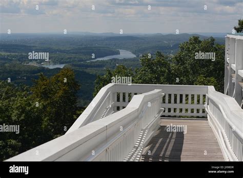 The View From The Summit Of Mount Holyoke In Hadley Massachusetts Along