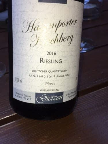 Gietzen Hatzenporter Kirchberg Riesling Vivino Australia